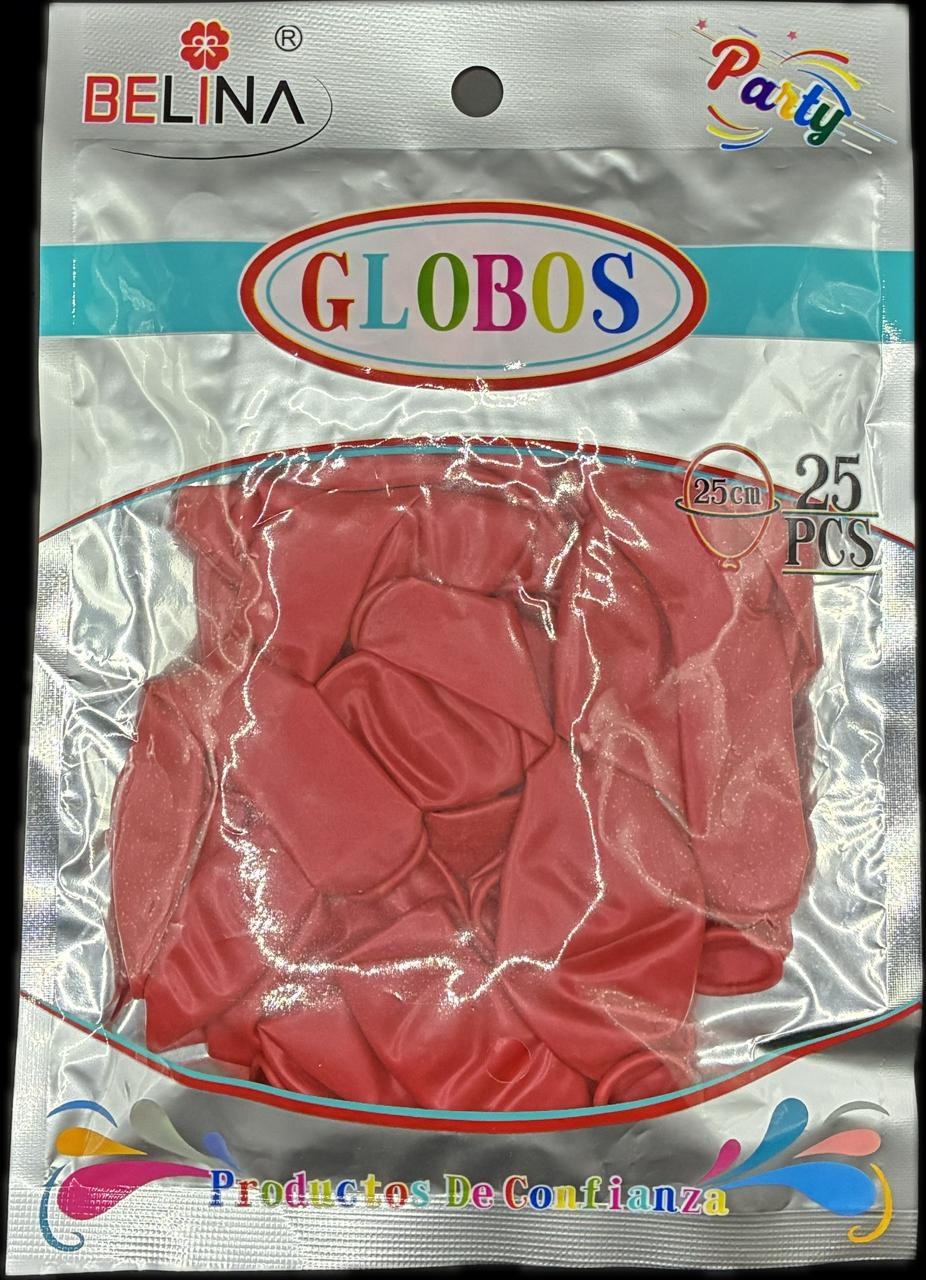 GLOBOS COLOR ROJO 25PCS 25CMSM 82446