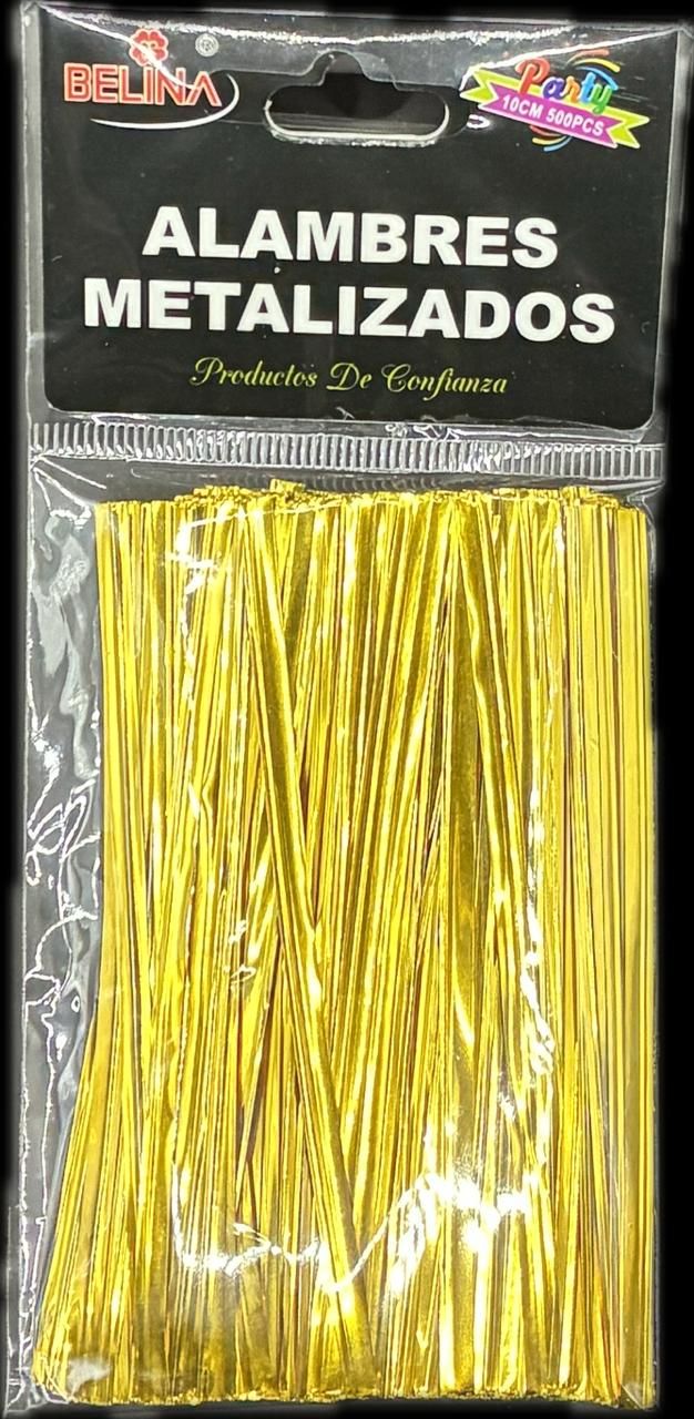 ALAMBRES METALIZADOS DORADOS 500PCS