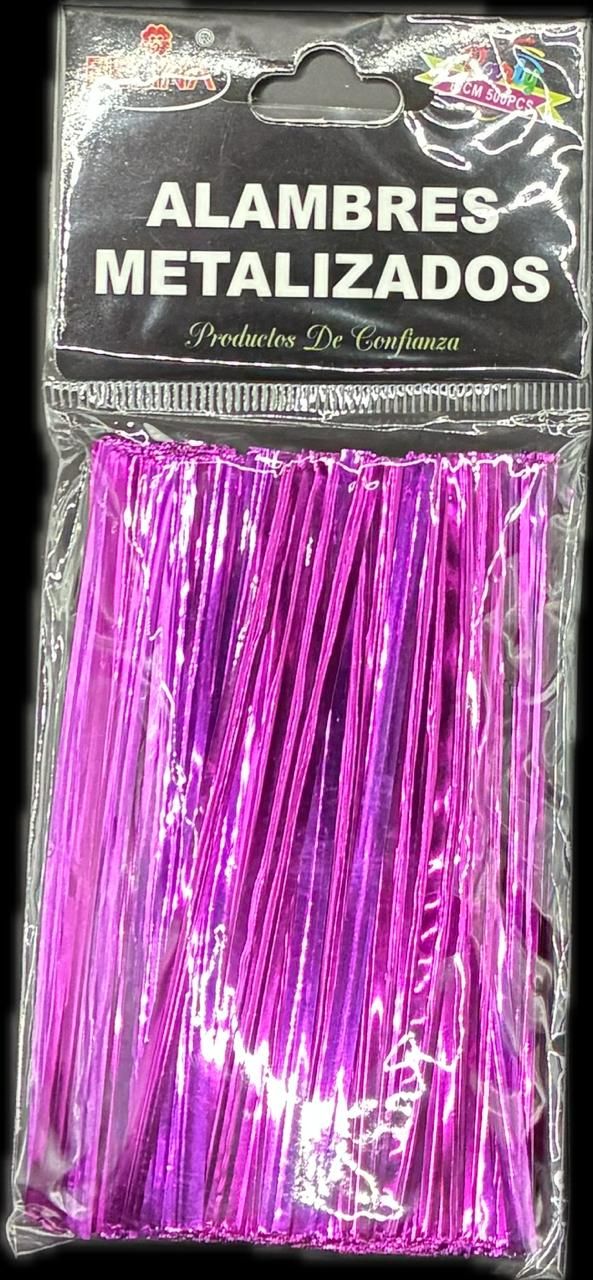 ALAMBRES METALIZADOS FUCSIA 500PCS