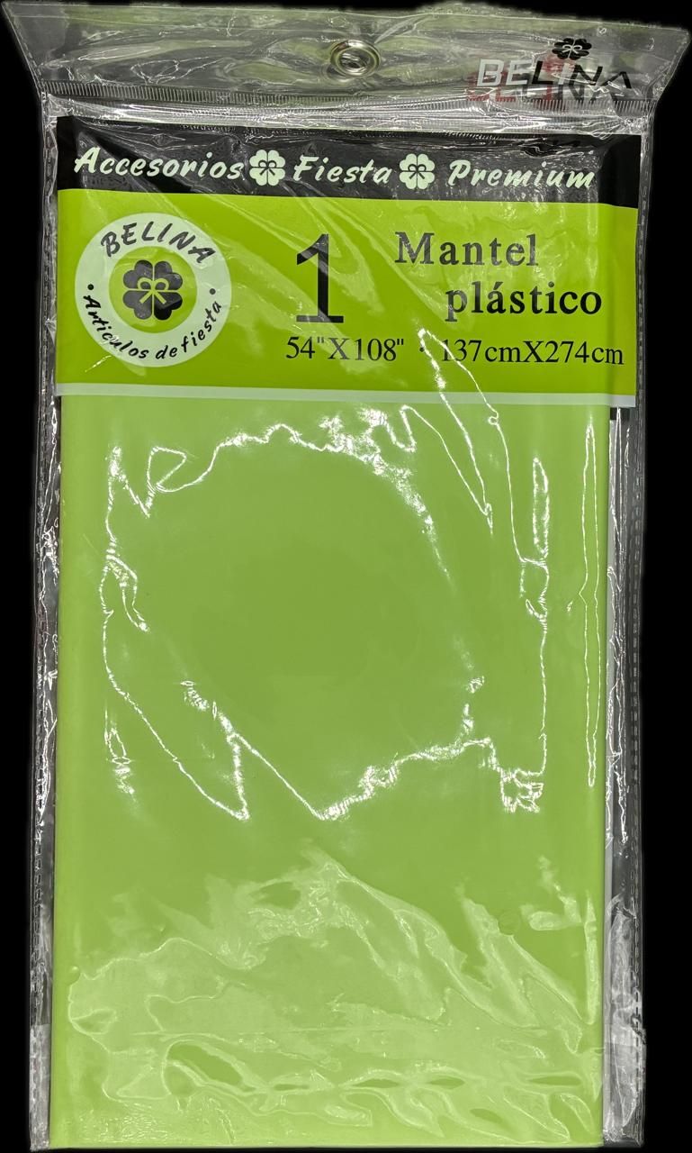 MANTEL PLASTICO VERDE 137X274