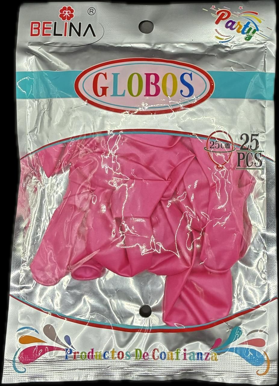GLOBOS COLOR ROSADO 25PCS 25CM 82184