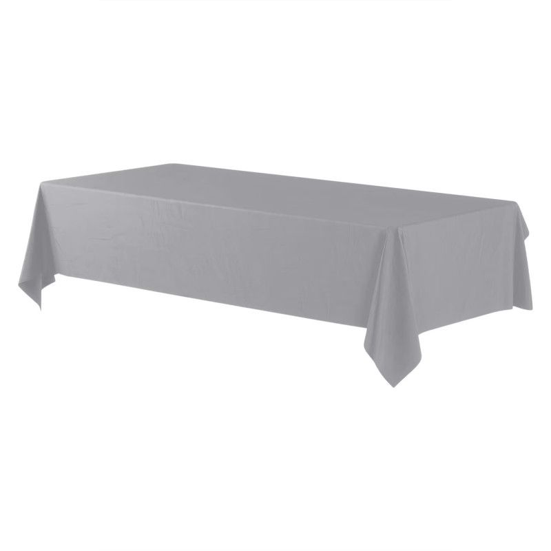 MANTEL PLASTICO GRIS 137CMX270CM