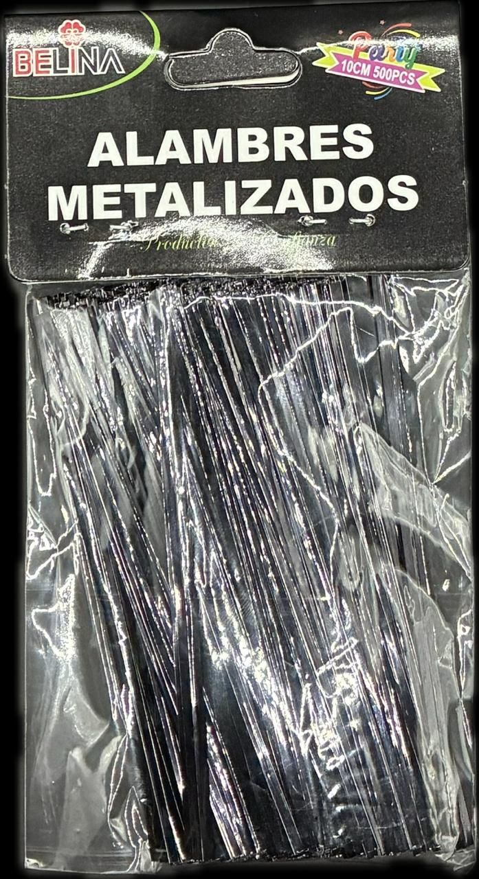 ALAMBRES METALIZADOS NEGROS 500PCS